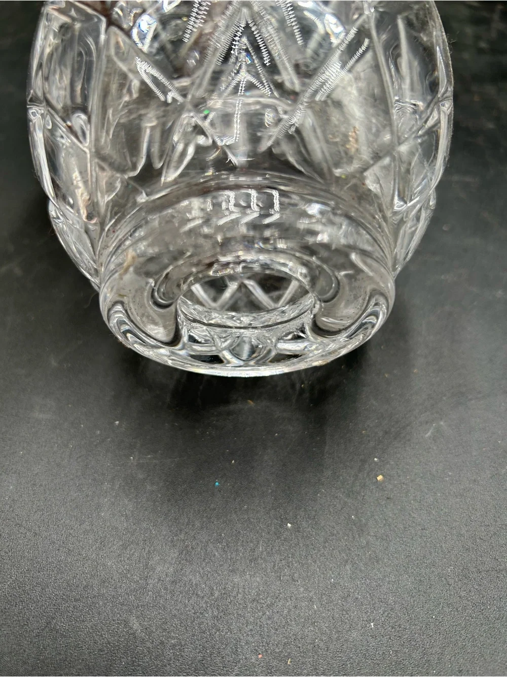Clear Crystal Decorative light globe- Classic Cut Pattern, sconce replacement